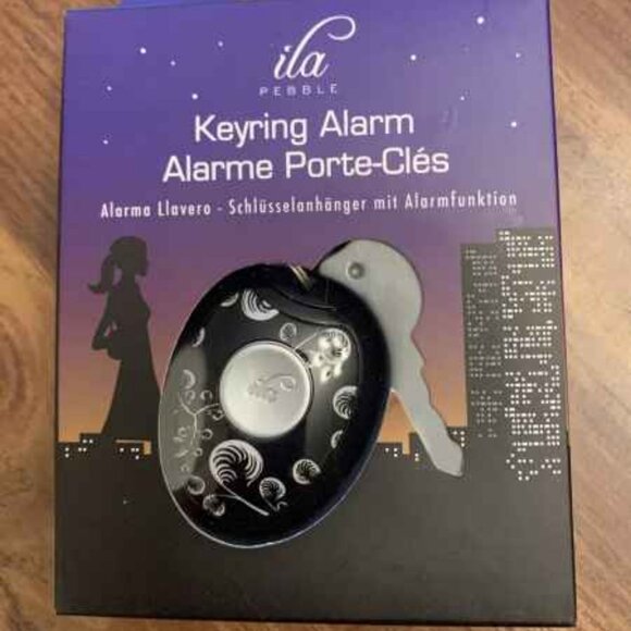 ila Pebble Keyring Personal Alarm 115 dB Alarm -Black - New and Sealed - Picture 1 of 8
